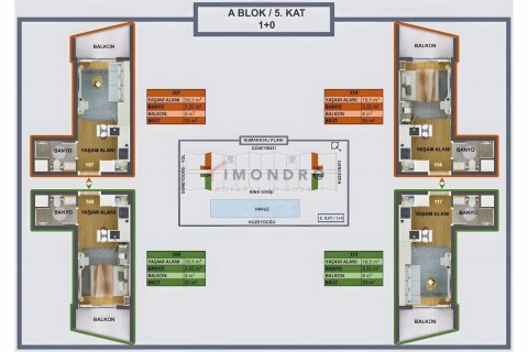 Продажа квартиры  в Кепезе, Анталье, Турция 1+1, 55м2, №193650 – фото 20