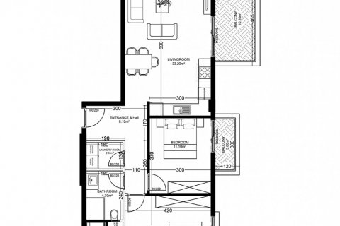 آپارتمان در در Yekta Golden Valley Oba ، ترکیه 2 خوابه ، 104.8 متر مربع.  شماره 160703