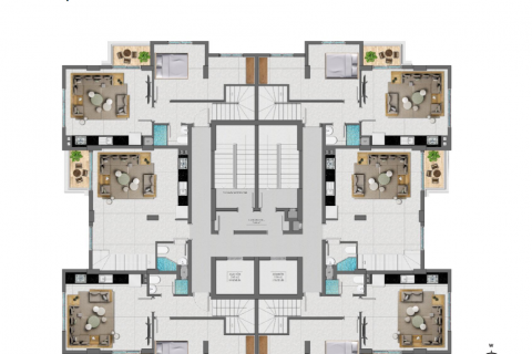 2+1 Lägenhet  i Mahmutlar, Antalya, Turkiet Nr. 42930 - 30