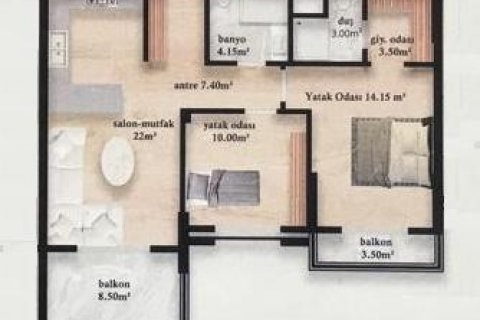 Apartment for sale  in Mersin, Turkey, 130m2, No. 186122 – photo 24