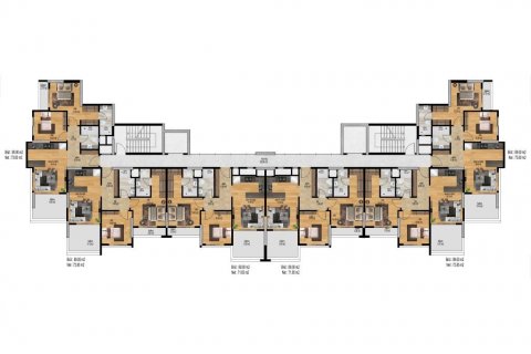 آپارتمان در Mersin ، ترکیه 72 متر مربع. شماره 186114 - 19
