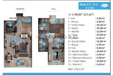Продажа квартиры  в Аксу, Анталье, Турция 2+1, 91м2, №192089 – фото 16