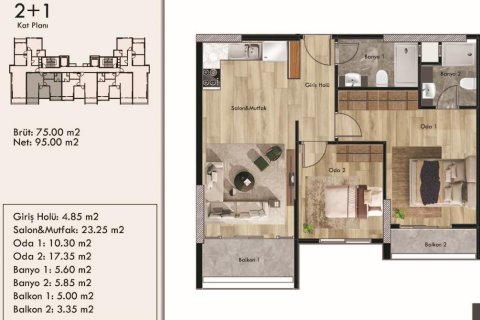 Lägenhet  i Mersin, Turkiet Nr. 185983 - 20