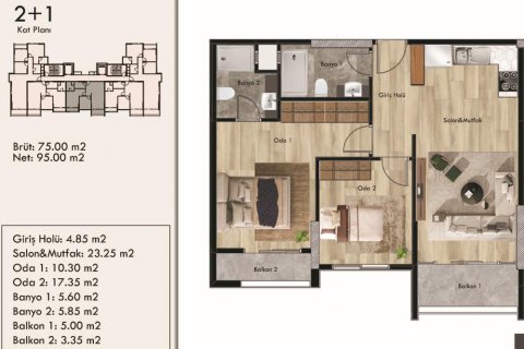 Lägenhet  i Mersin, Turkiet Nr. 185983 - 22