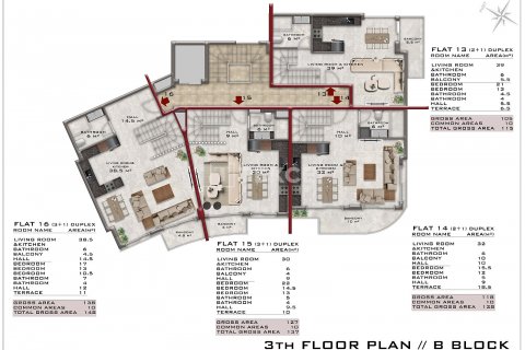 Продажа квартиры  в Аланье, Анталье, Турция 1+1, 52м2, №193248 – фото 16