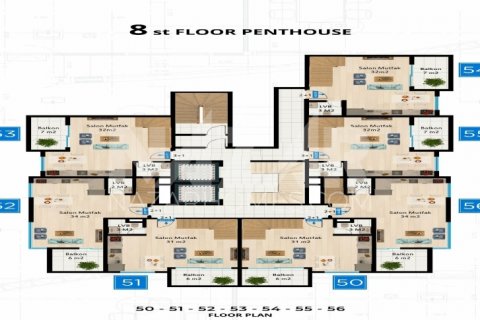 1+1 Lejlighed  i Mahmutlar, Antalya, Tyrkiet Nr. 189817 - 23