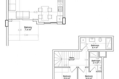 Пентхаус в Yekta Green Life Gazipasa Residence 2+1, Газипаша, Анталья, Турция №160745