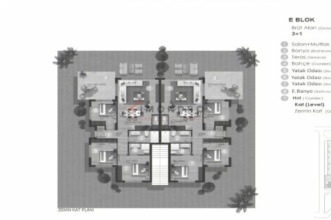 آپارتمان در  Girne ، ترکیه 1 خوابه ، 65 متر مربع.  شماره 194061 - 25