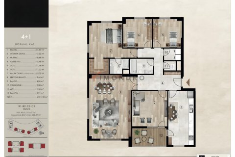 3+1 Lägenhet  i Basaksehir, Istanbul, istanbul, Turkiet Nr. 211351 - 6