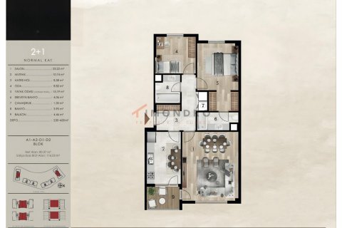 4+1 Lejlighed  i Basaksehir, Istanbul, Tyrkiet Nr. 211352 - 7