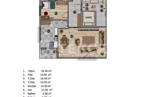 Продажа квартиры  в Бейликдюзю, Стамбуле, Турция 2+1, 140м2, №185262 – фото 27