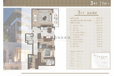 Apartment for sale  in Istanbul, Turkey, 2 bedrooms, 130m2, No. 193931 – photo 15