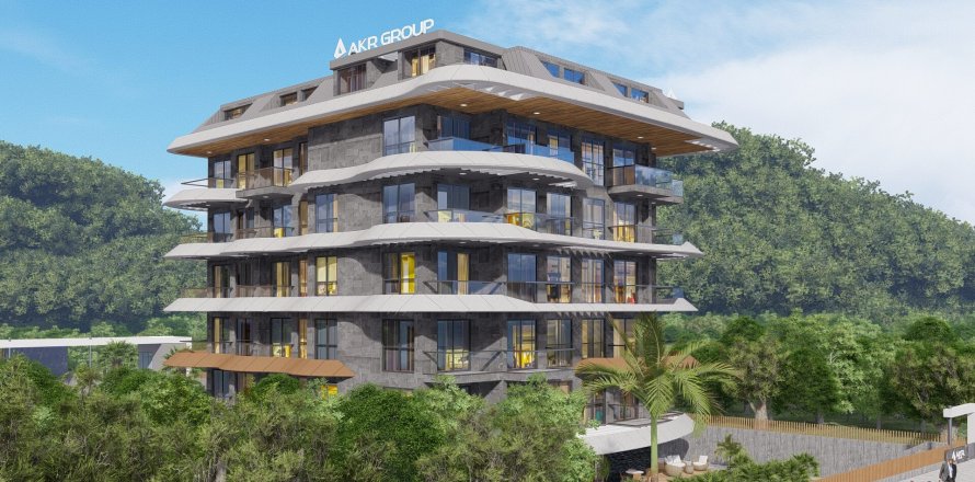 آپارتمان در  Alanya ، ترکیه 1 خوابه ، 47 متر مربع.  شماره 185776