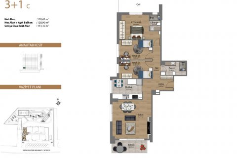 Продажа квартиры  в Стамбуле, Турция 4 комн., 168м2, №186057 – фото 20
