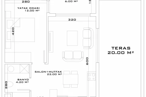 1+1 Lejlighed i Aksu, Antalya, Tyrkiet Nr. 182871 - 26