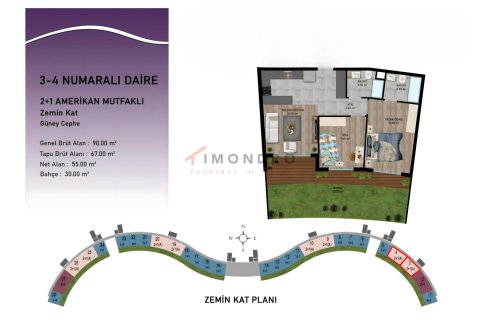 1+1 Leilighet  i Aksu, Antalya, Tyrkia Nr. 162427 - 24