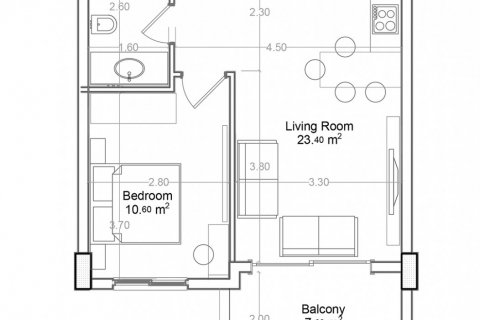 Квартира в Yekta Green Life Gazipasa Residence 1+1, Газипаша, Анталья, Турция №160804