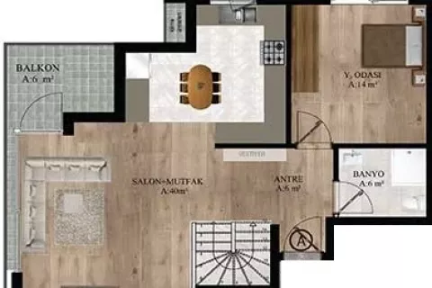 Продажа квартиры  в Турции 4+1, 200м2, №183485 – фото 19