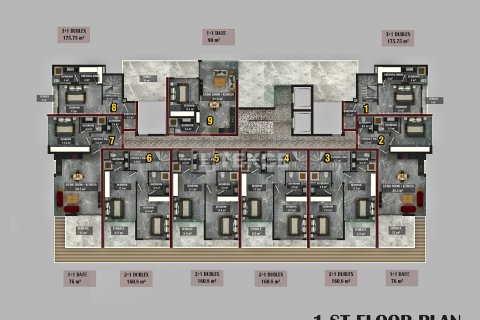 3+1 Wohnung  in Alanya, Antalya, Türkei Nr. 191563 - 10