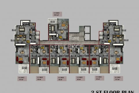 3+1 Wohnung  in Alanya, Antalya, Türkei Nr. 191563 - 11