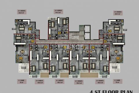 3+1 Wohnung  in Alanya, Antalya, Türkei Nr. 191563 - 13