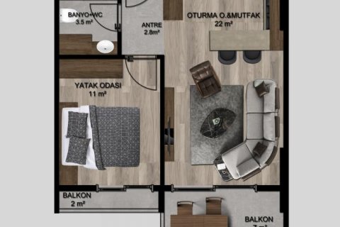 Lejlighed i Mersin, Tyrkiet Nr. 186424 - 17