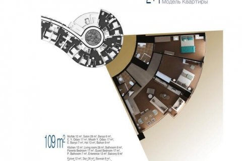 آپارتمان در  Antalya ، ترکیه 145 متر مربع.  شماره 186378 - 27