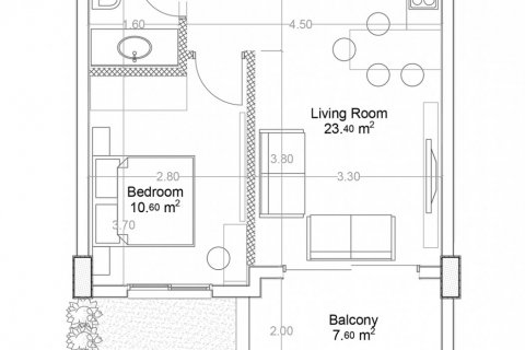 آپارتمان در در Yekta Green Life Gazipasa Residence Gazipasa ، ترکیه 1 خوابه ، 62 متر مربع.  شماره 160826