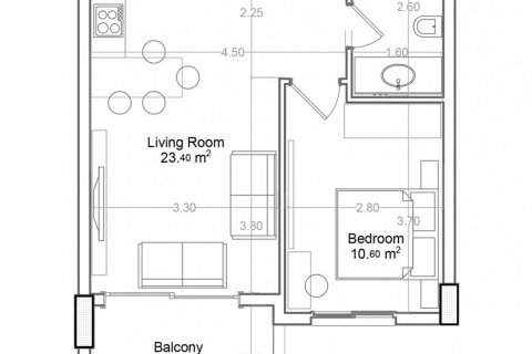 Квартира в Yekta Green Life Gazipasa Residence 1+1, Газипаша, Анталья, Турция №160724
