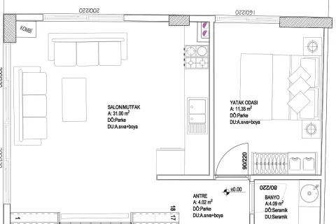Продажа квартиры  в Аксу, Анталье, Турция 3+1, 109м2, №189515 – фото 18