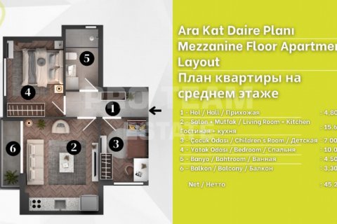 Daire   Muratpaşa, Antalya, Türkiye №190184 - 14