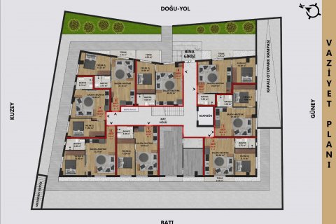آپارتمان در  Antalya ، امارات متحده عربی 3 خوابه ، 130 متر مربع.  شماره 188521 - 4