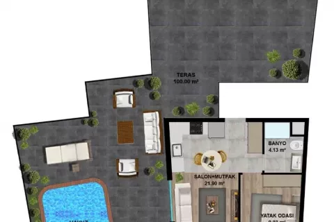 1+1 Wohnung  in Aksu, Antalya, Türkei Nr. 182770 - 24
