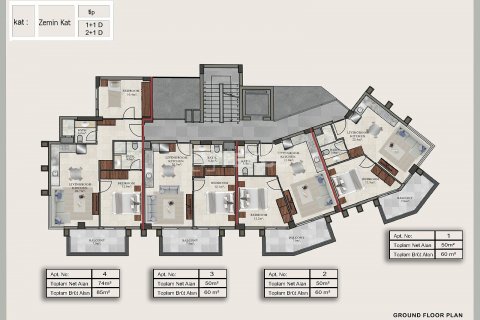 3+1 Penthäuser  in Alanya, Antalya, Türkei Nr. 191468 - 21