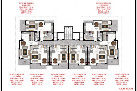 2+1 Penthouse  i Alanya, Antalya, Tyrkiet Nr. 193832 - 12