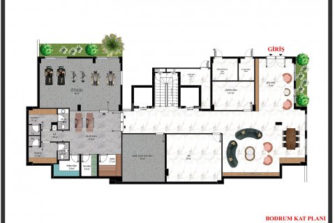 2+1 Penthouse  i Alanya, Antalya, Tyrkiet Nr. 193832 - 13