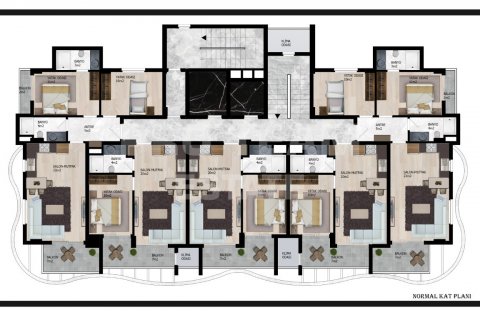 آپارتمان در  Avsallar ، ترکیه 50 متر مربع.  شماره 190199 - 26