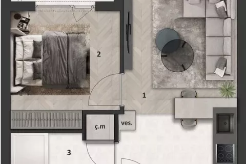 1+1 Lägenhet  i Aksu, Antalya, Turkiet Nr. 183523 - 15