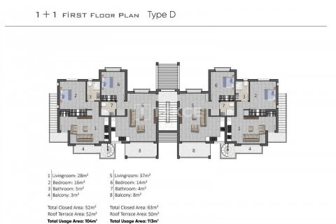 3+1 Wohnung  in Girne,  Nr. 188030 - 13