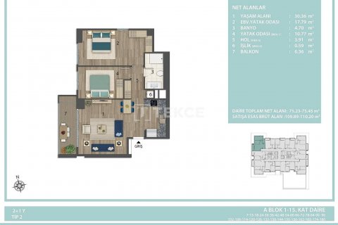 4+1 Lejlighed  i Istanbul, Tyrkiet Nr. 189738 - 28