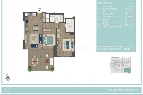 4+1 Lejlighed  i Istanbul, Tyrkiet Nr. 189738 - 30