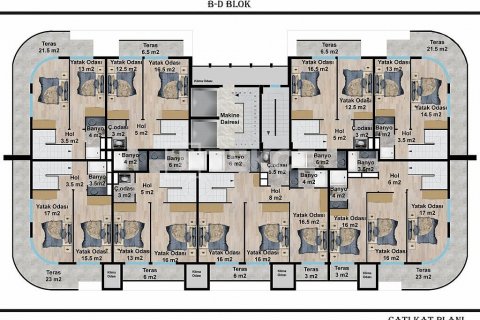 2+1 Lejlighed  i Alanya, Antalya, Tyrkiet Nr. 192581 - 21