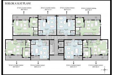 3+1 Penthäuser  in Alanya, Antalya, Türkei Nr. 191476 - 30