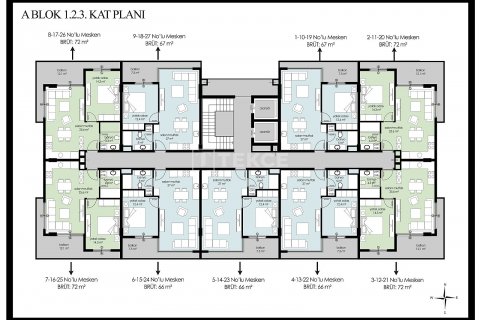 Dubleks daire  2+1  Alanya, Antalya, Türkiye №191475 - 24