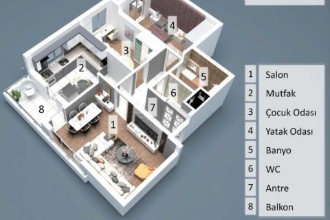 Lägenhet  i Antalya, Turkiet Nr. 186279 - 14