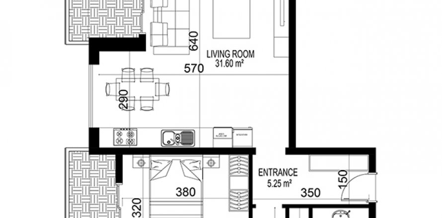 Квартира в Yekta Kingdom Premium 2+1, Махмутлар, Анталья, Турция №192957