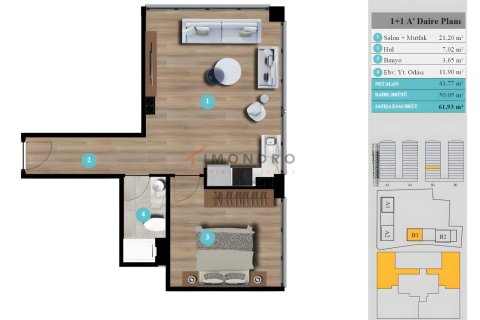 2+1 Lejlighed  i Kadikoy, Istanbul, Tyrkiet Nr. 167357 - 30