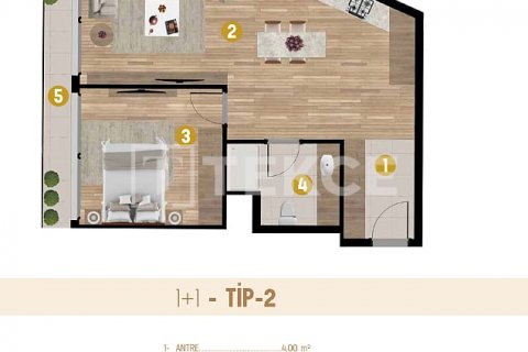 آپارتمان در  Izmir ، ترکیه 1 خوابه ، 75 متر مربع.  شماره 191289 - 25