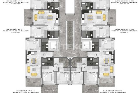 2+1 Leilighet  i Alanya, Antalya, Tyrkia Nr. 188063 - 2