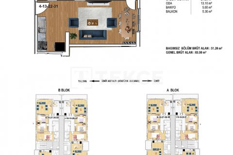 3+1 Lägenhet  i Yalova, Turkiet Nr. 188059 - 24